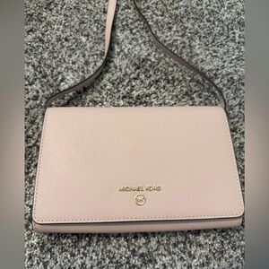 Michael Kora light pink crossbody purse. Small